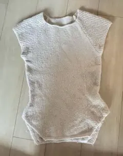 vintage short sleeve knit tops ivory