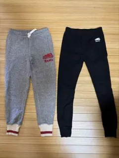 Rootsスエットパンツグレー (130cm)ブラック(135cm) 2本セット