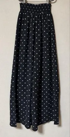 白黒水玉ガウチョパンツ