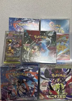 ポケモンカード　シュリンク付きボックス　まとめ売り　合計5箱+未開封パック2個