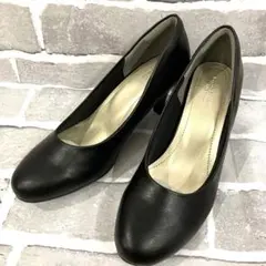 美品 Lirio blanco ALETIA 【24cm】黒 パンプス プレーン