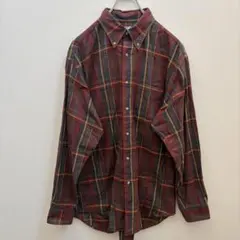 【SCHIATTI】古着 チェックシャツ 長袖 コットン100% 美品（L）