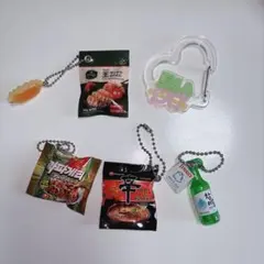 韓国 ミニチュア食品キーホルダーセット ガチャガチャ