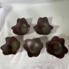 萬古焼 紫交趾写 菊葉向 向付 小鉢 10客 共箱 萬古焼 紫交趾写 菊葉向 向付 小鉢 10客 共箱 - メルカリ