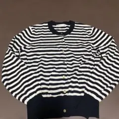 &.NOSTALGIA ボーダー 長袖カーディガン Mサイズのサムネイル