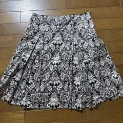 MACPHEE フレアスカート 38 黒白花柄⭐︎