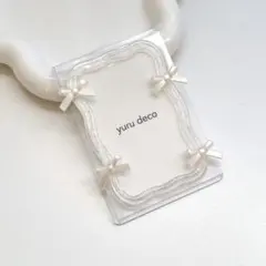 レジンデコ 硬質ケーストレカケース B8 推し活 白 ホワイト リボン うねうね