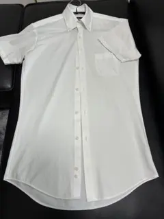 【良品】SUIT SELECT 4S 半袖ワイシャツ ボタンダウン ホワイトのサムネイル