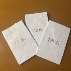 Dior ショップ袋 3枚セット ホワイト