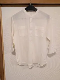 The DUFFER of ST.GEOGE 綿麻 7分袖 バンドカラーシャツのサムネイル