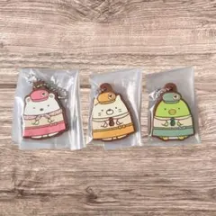 【未開封】すみっコぐらし ぷっくりラバーマスコット 3種セット（制服デザイン）