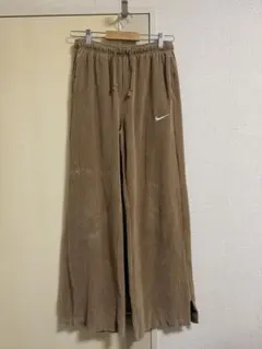 NIKE 2010s side slit velour wide pants