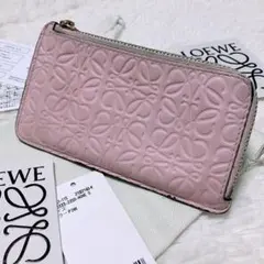 ♡希少♡ロエベ フラグメントケース リピート アナグラム レザー ピンク 保存袋