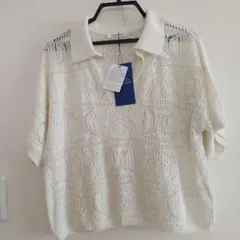 新品タグ付きOLIVE des OLIVE 半袖ポロニット
