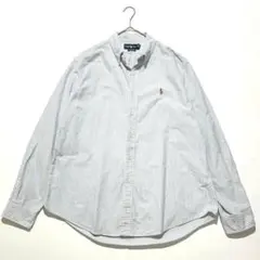 ラルフローレン Ralph Lauren 90s 青白 ストライプ BDシャツ