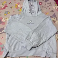 メゾピアノ ユニコーン刺繍 ライトブルーパーカー140