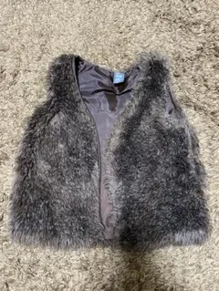 ZARA kids ベスト　フェイクファーベスト