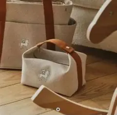 Hermes ブリッドアブラック カブリオル ポーチ GM ベージュ ベビー