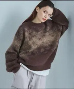【SOCCE】完売品モヘアライクルーズシルエットグラデーションニット