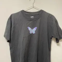 X-girl 半袖Tシャツ バタフライ柄 ブラック M
