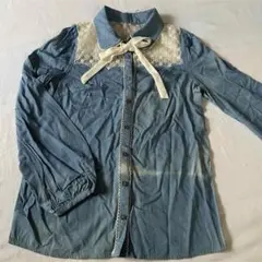 INGNI イング　ブラウス　長袖　ブルー　Mサイズ　レディース