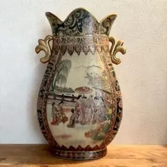 花瓶 鳥 桜 牡丹 陶器 年代物 アンティーク 住まい 飾り 骨董品 - メルカリ