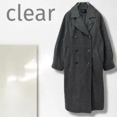 n1【クリア】チェスターコート/ダブル ロング丈 きれいめ グレー 人気 着回し