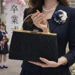 2way クラッチ＆ショルダー 黒 フォーマル 卒業式　入学式　卒園式　入園式