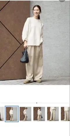 今期新作未使用タグ付ギャルリーヴィーリネンパンツ32サイズ