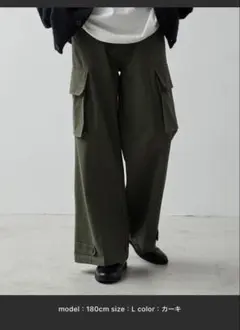 【CLEL】 M-47 ミリタリー フレア カーゴ パンツ Sサイズ カーキ