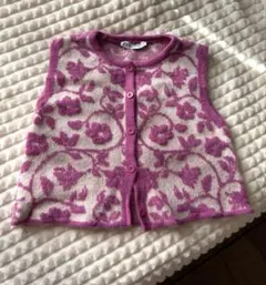 ZARA 花柄 ニットベスト