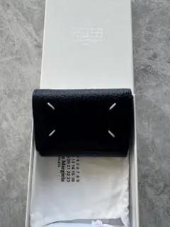 ブラックレザー 三つ折り財布