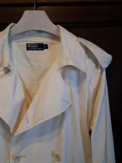 90-00s ラルフローレン トレンチコート ホワイト