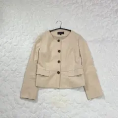 ［green label relaxing］ノーカラージャケット(L)/きれいめ