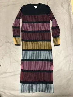 【H&M エイチアンドエム】ロングワンピース スリット入り