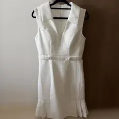 新品JEWELSホワイト ノースリーブ ドレスXL