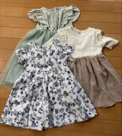 女の子用 半袖ワンピース 3着セットのサムネイル