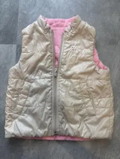 ミキハウス　リバーシブルダウンベスト