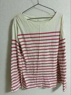 mideal パネル ボーダー チュニック Tシャツ
