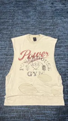 LÝFT × POWER HOUSE GYM ノースリーブ　アイボリー Mサイズ