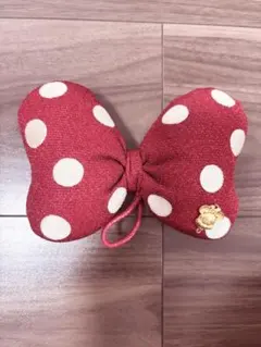 ディズニー 赤 水玉 ミニー リボン キラキラ ヘアゴム ドット レッド