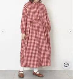 サマンサモスモス【保温加工】バンドカラーワンピース 《Mサイズ≫