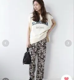 journal standard relume バイカラーフラワーイージーパンツ