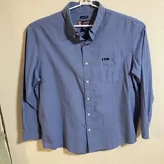 CHAPS 長袖シャツ ボタンダウン ブルー XL