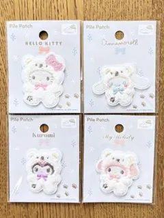 サンリオ　パイルワッペン　刺繍シール　キティ　シナモン　クロミ　マイメロディ