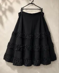 FOXEY BOUTIQUEフレアスカート ブラック 38 美品定価16万円のサムネイル