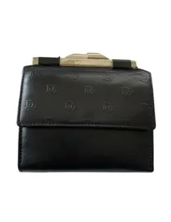 Christian Dior DIOR 黒　トロッター柄　がま口