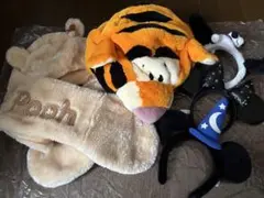 ディズニーカチューシャ、ファンキャップまとめ売り　プーさんティガーミッキーミニー