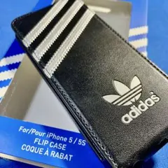 adidas iPhone 5 / 5S 対応 フリップケース 手帳型 ブラックのサムネイル