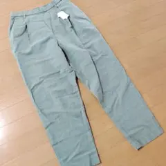 ベルギーリネンブレンド ストレートパンツ カーキ Fのサムネイル